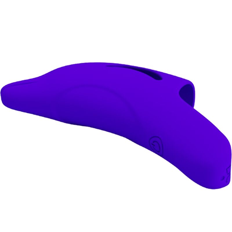 Powerful dark blue delphini finger stimulator