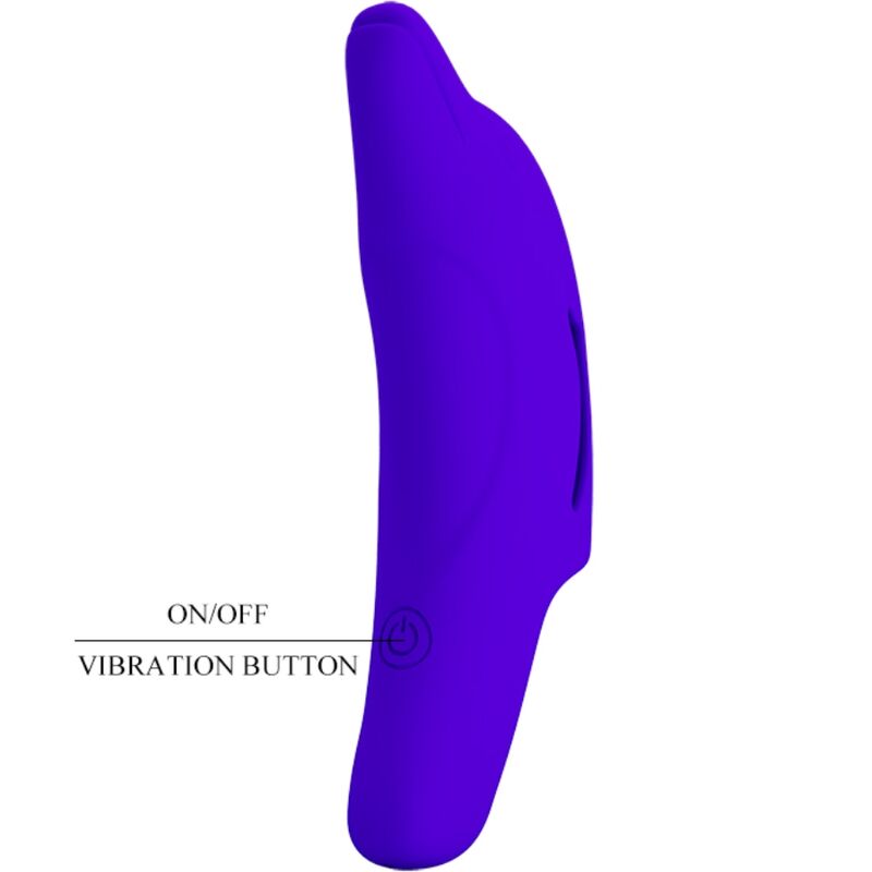 Powerful dark blue delphini finger stimulator