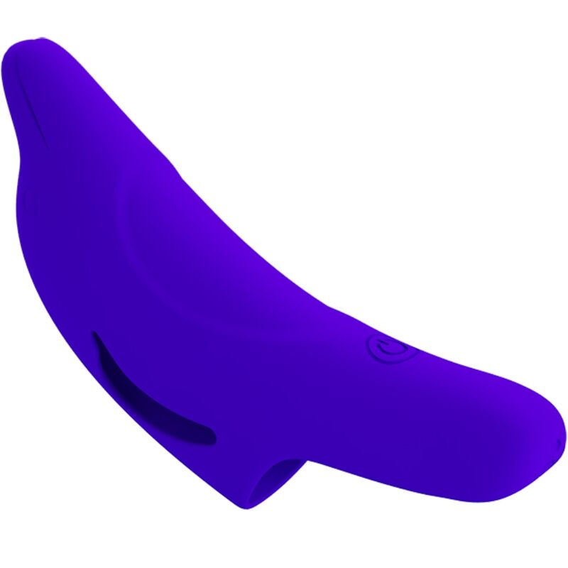 Powerful dark blue delphini finger stimulator