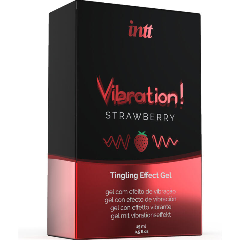 Powerful intimate stimulant liquid vibrating gel strawberry 15 ml