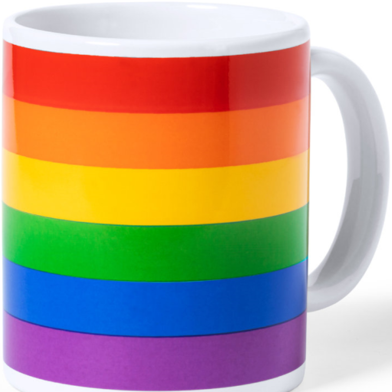 Coupe drapeau lgbt en boite individuelle kraft /en/pt/en/fr/it/