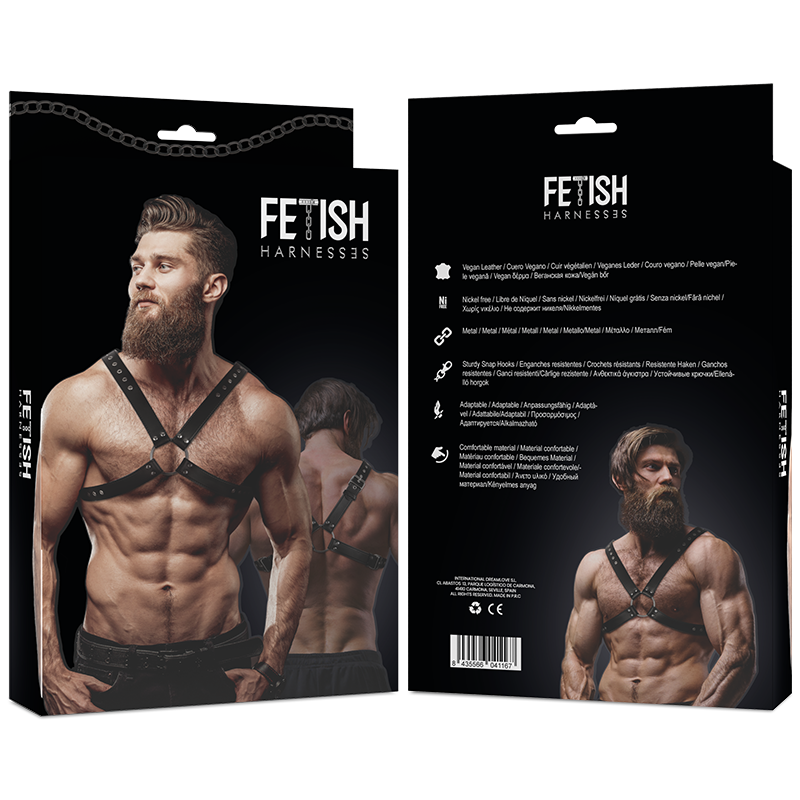 Men's Eco-Leather Cross Chest Harness