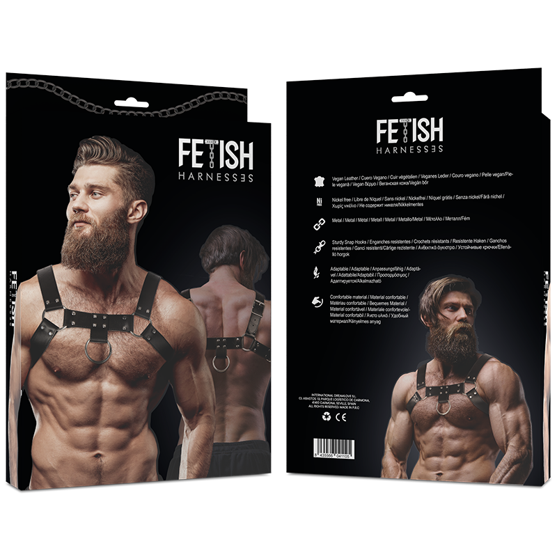 Men's eco-leather chest harness