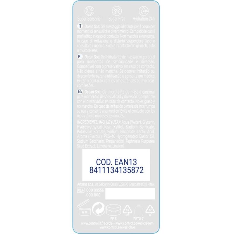 2 en 1 massage & plaisir mer méditerranée 200 ml