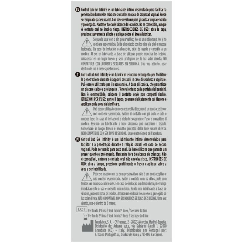 Lubrifiant  base de silicone infinity 75 ml
