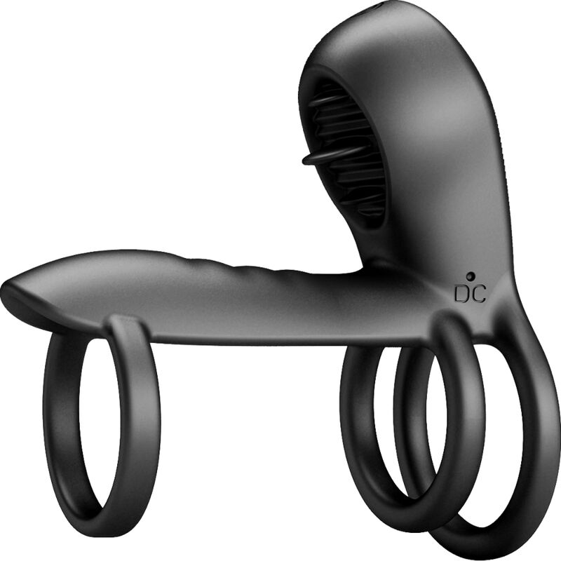 Jammy 12 Vibration Penis Sleeve with Rechargeable Silicone Tongue