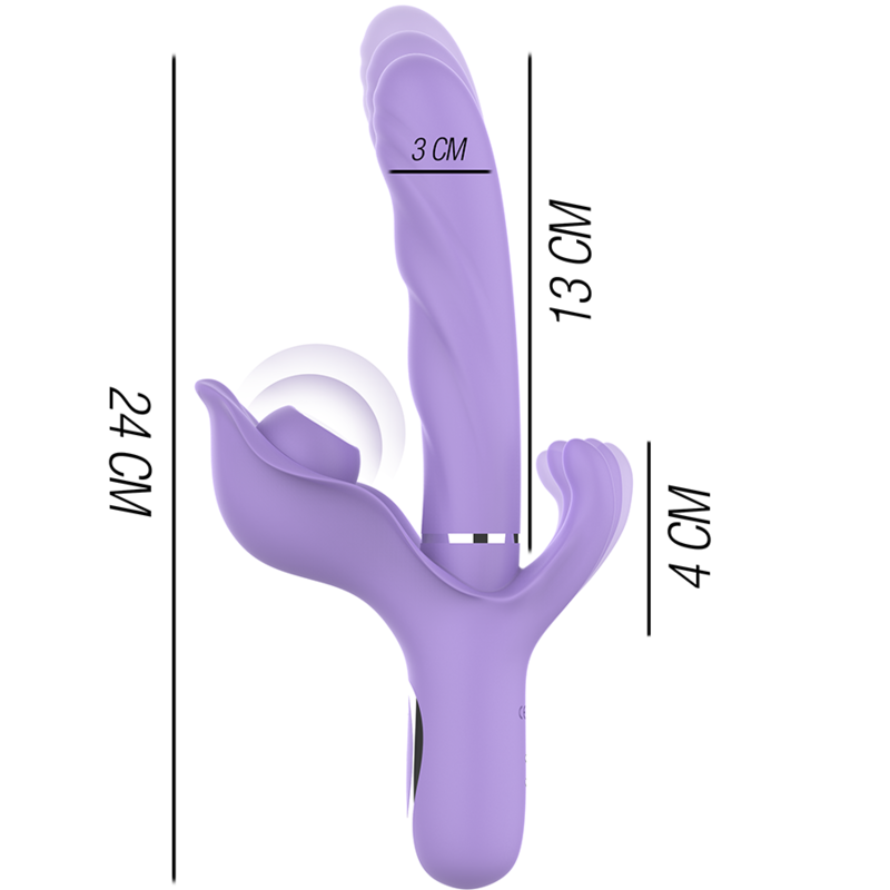 Billie Rechargeable Multi-Function Suction and Pulsation Vibrator Purple
