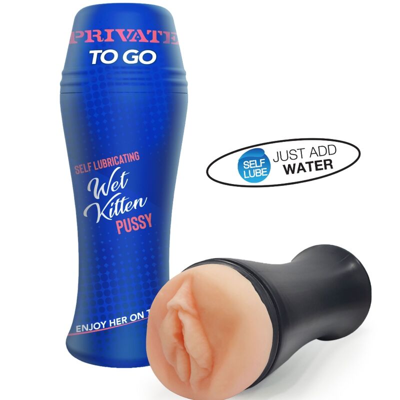 Self-lubricating wet kitten masturbator from