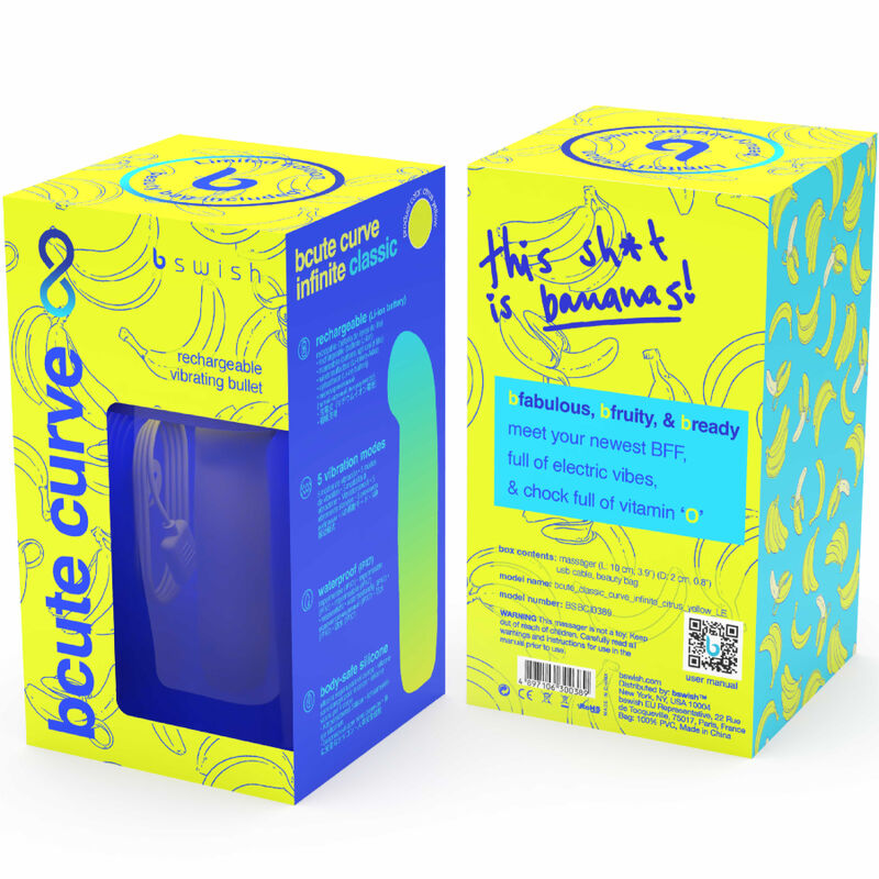 Bcute Curve Infinite Classic Limited Edition Yellow Rechargeable Silicone Vibrator