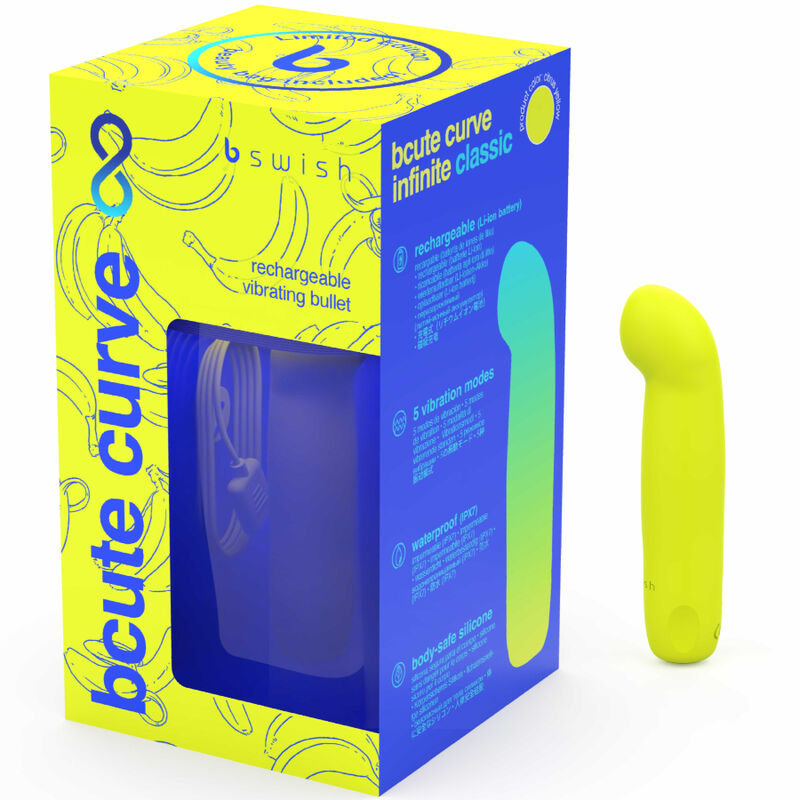 Bcute Curve Infinite Classic Limited Edition Yellow Rechargeable Silicone Vibrator