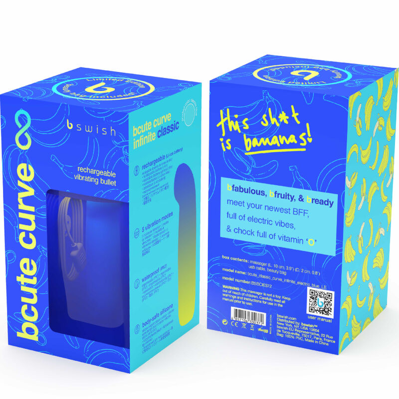 Bcute Curve Infinite Classic Limited Edition Blue Silicone Rechargeable Vibrator