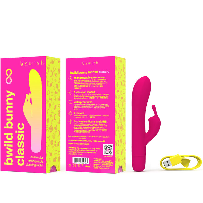 Classic bwild bunny infinite silicone rechargeable vibrator pink