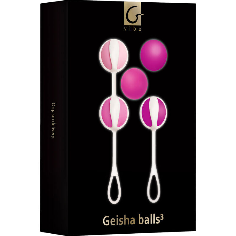 Set of 5 pink geisha balls