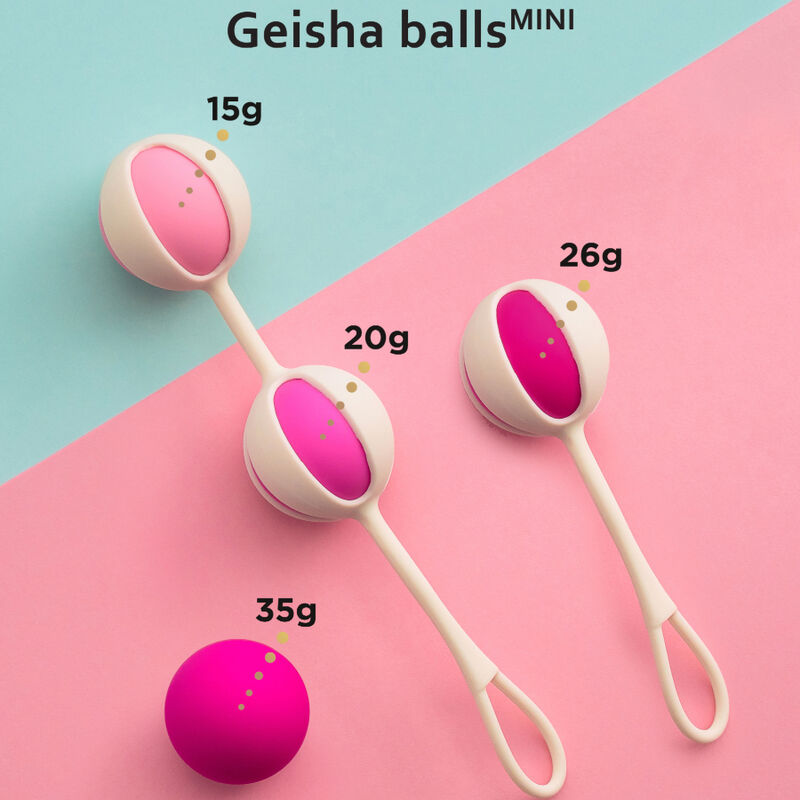 Set of 4 mini purple geisha balls