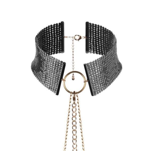 Désir métallique collier métallisé noir