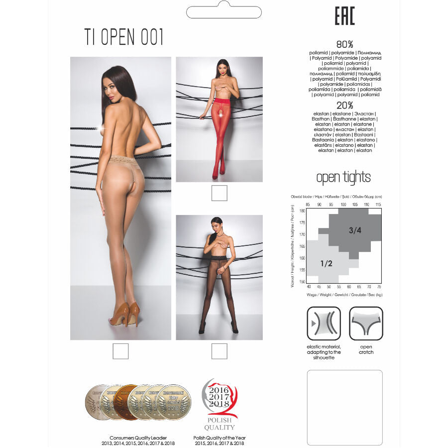Tiopen 001 black tights 1/2 20 den