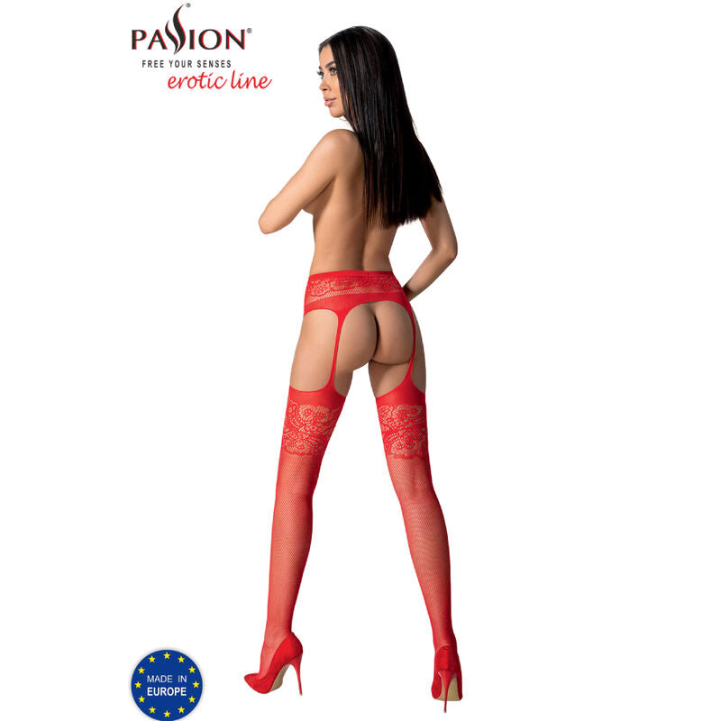 S029 black tights with garter one size