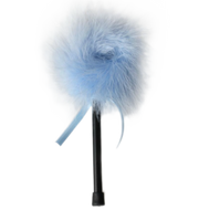 Light blue marabou duster