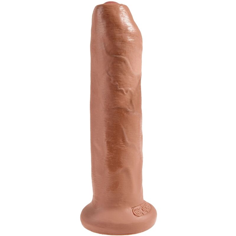 Realistic uncut penis 17.8 cm caramel