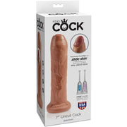 Realistic uncut penis 17.8 cm caramel