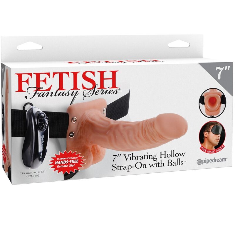 Adjustable Harness Remote Control Realistic Penis with Testicles 7"