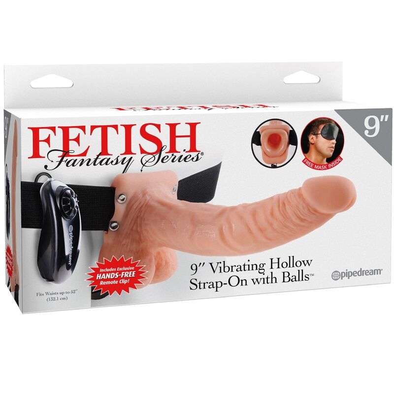 Harnais réglable télécommande pénis réaliste avec testicules 23 cm