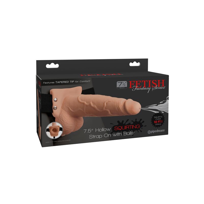 Adjustable Realistic Penis Harness with Ejaculating Balls 19cm