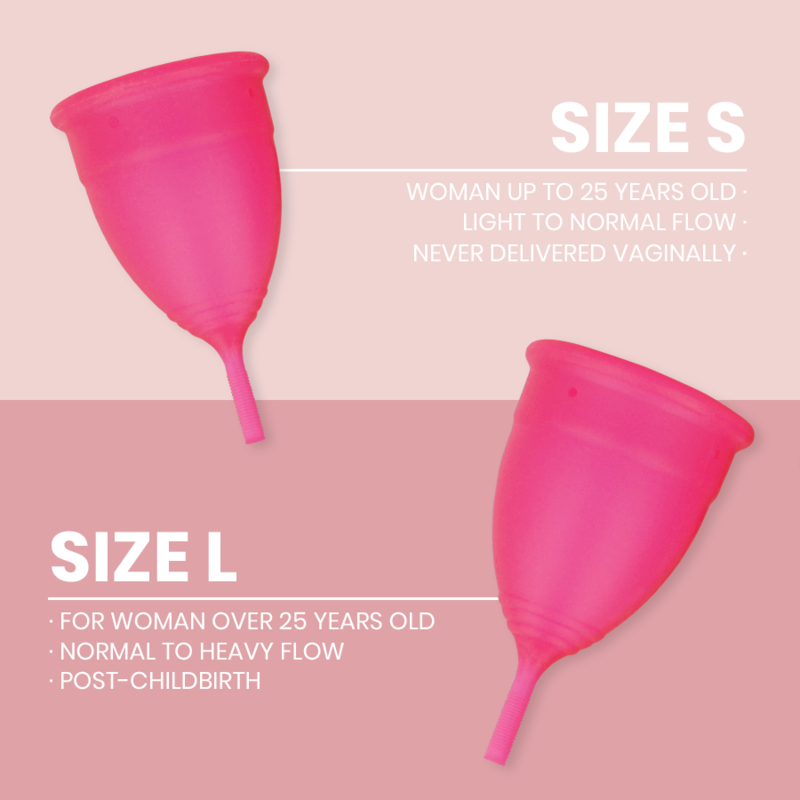 Medical silicone menstrual cup - size S