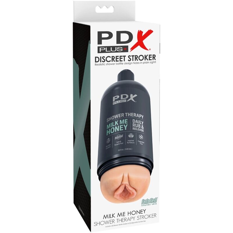 Masturbator stroker discreet design of milk me honey shampoo bottle
