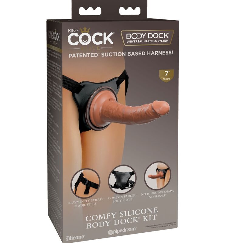 Elite Comfortable Adjustable Harness with 7" Dildo