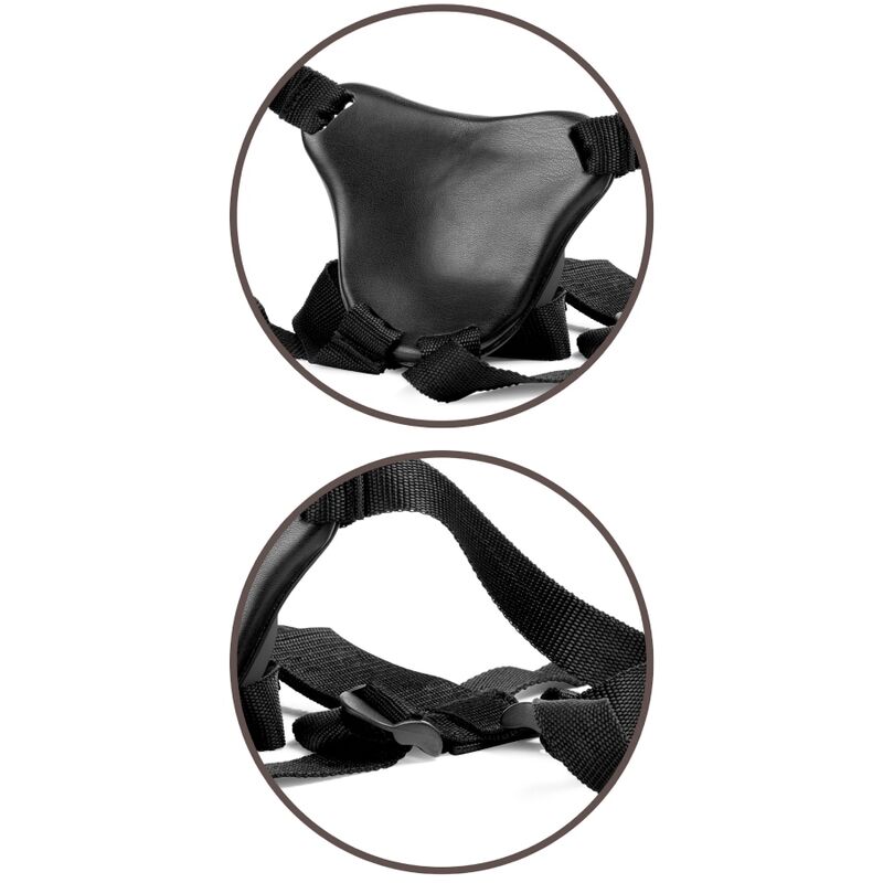 Elite Deluxe Adjustable Harness Kit with Testicle Ring &amp; 8" Dildo