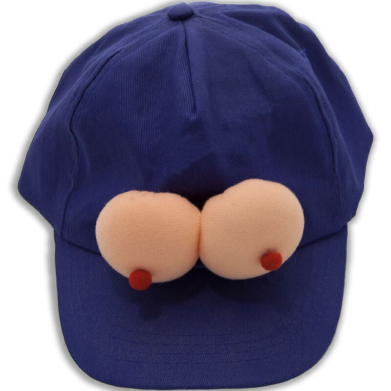 Casquette aux seins bleus
