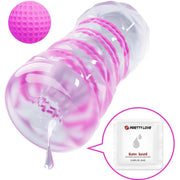 Fantasy male masturbator with internal spiral and transparent balls
