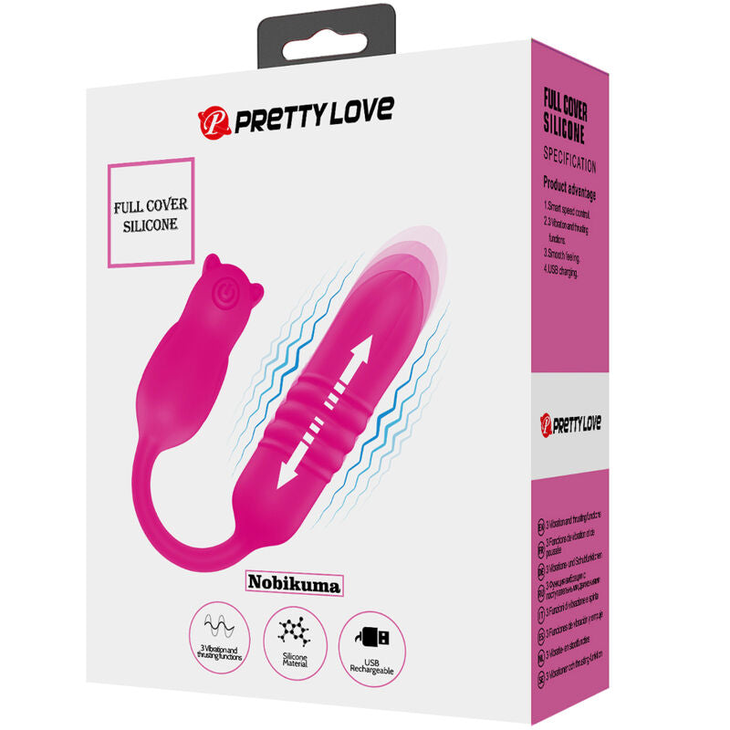 Nobikuma pink silicone vibrating bullet