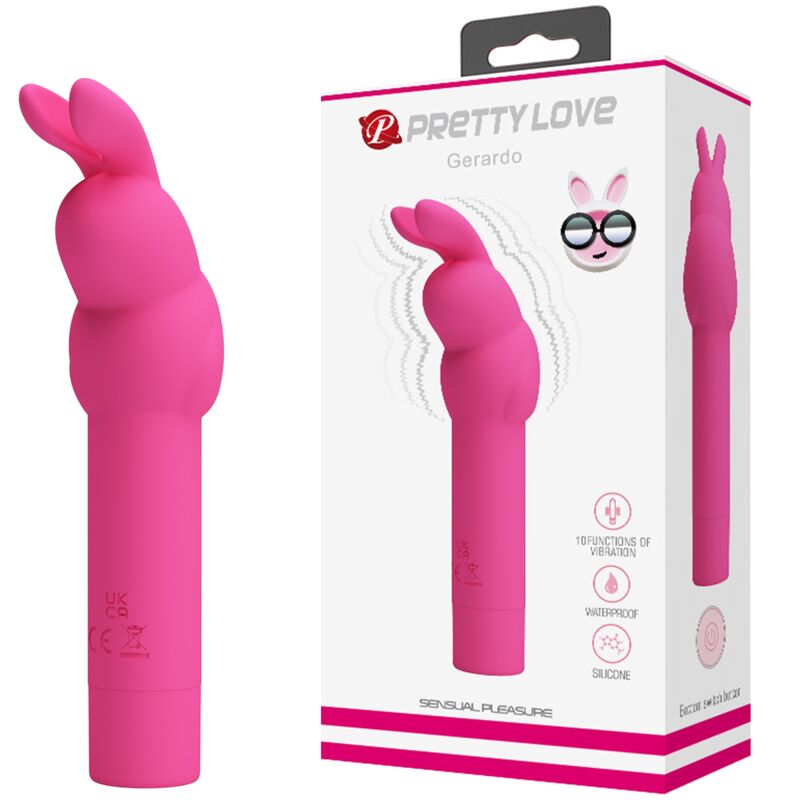 Vibrateur en silicone gerardo fuschia rabbit