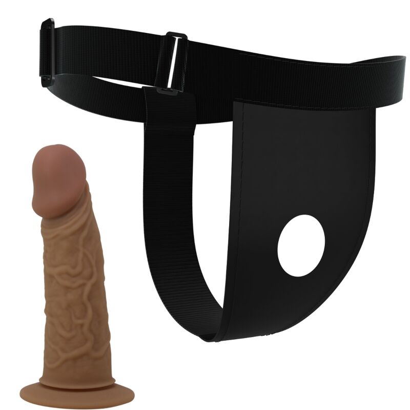 Harness briefs with didlo included