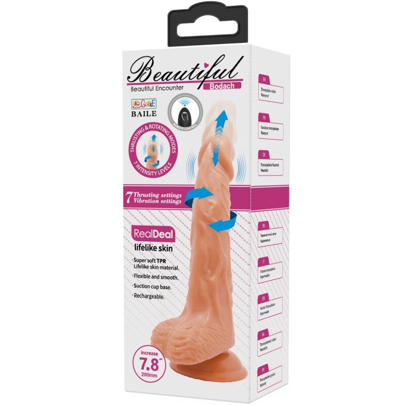Bodach realistic vibrator with suction cup remote control