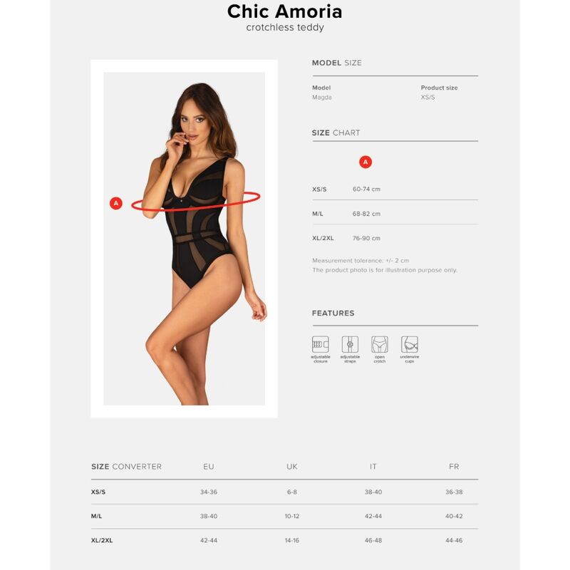 Teddy sans crochet chic amoria xs/s