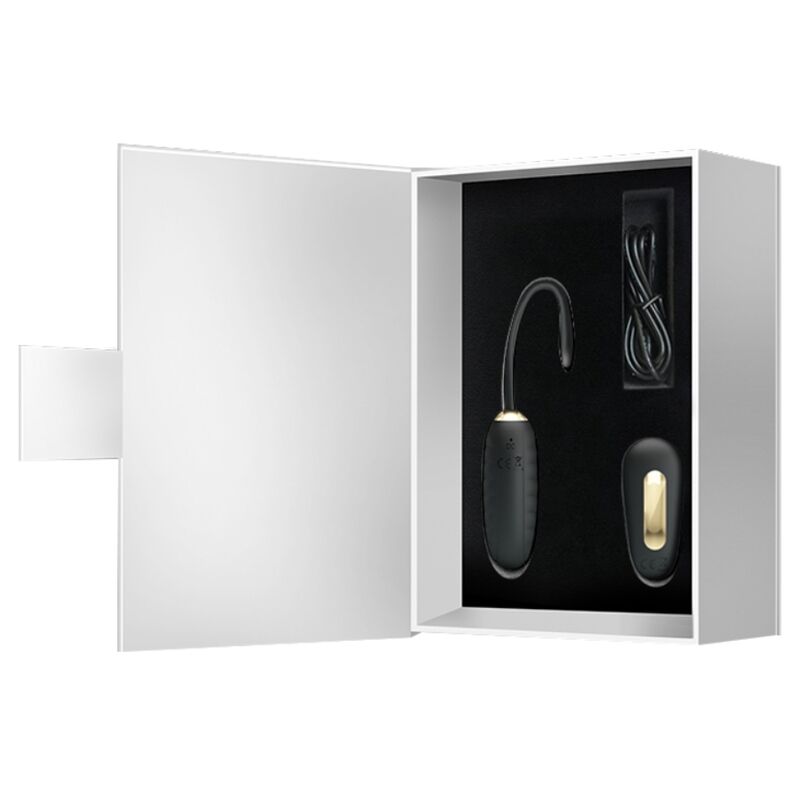 Doreen oeuf vibrant rechargeable de luxe noir télécommande