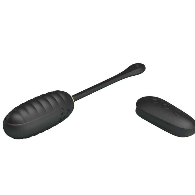 Doreen oeuf vibrant rechargeable de luxe noir télécommande