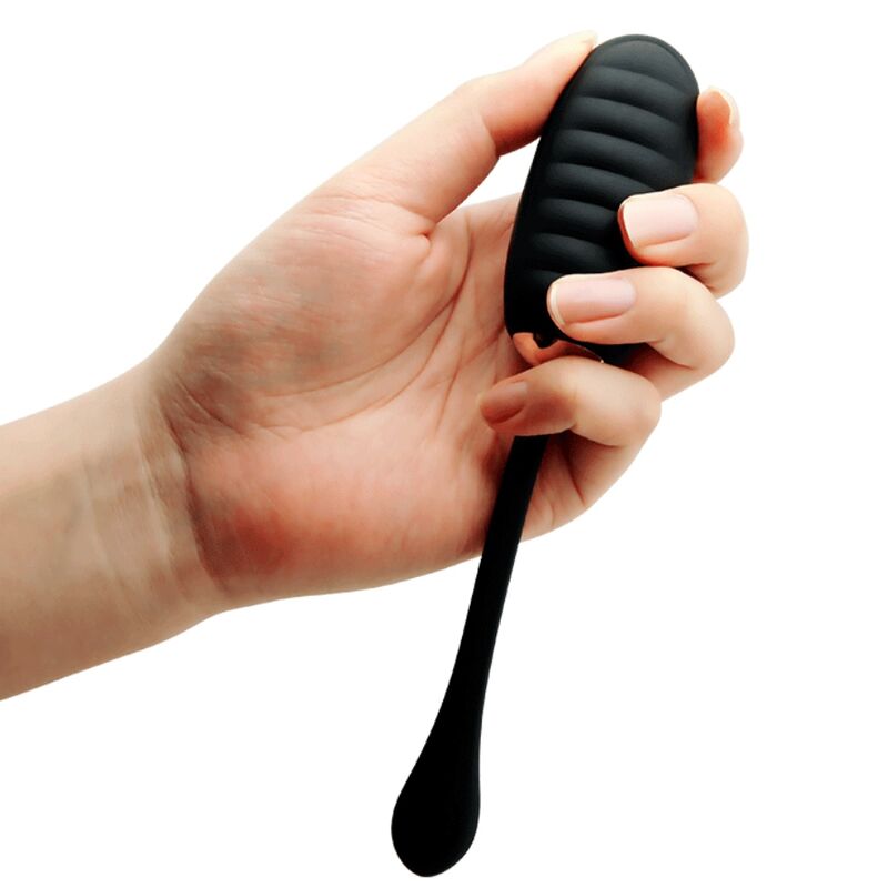 Doreen oeuf vibrant rechargeable de luxe noir télécommande