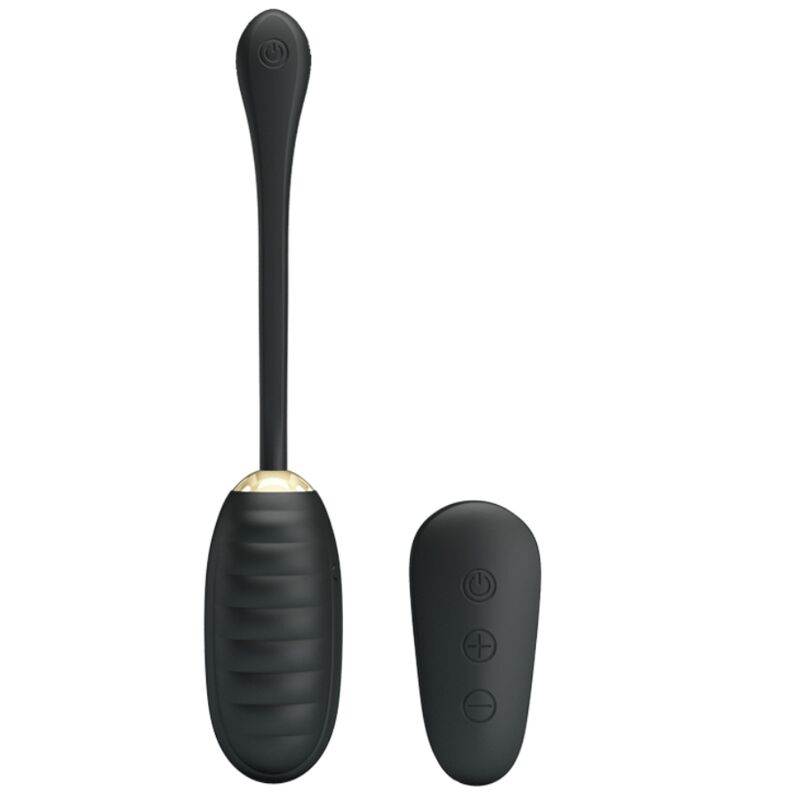 Doreen oeuf vibrant rechargeable de luxe noir télécommande