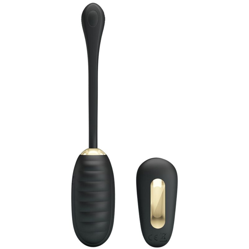 Doreen oeuf vibrant rechargeable de luxe noir télécommande