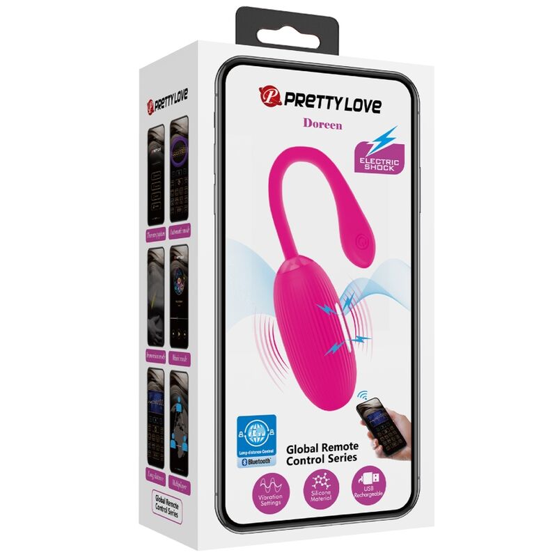 Oeuf vibrant rechargeable doreen magenta télécommande