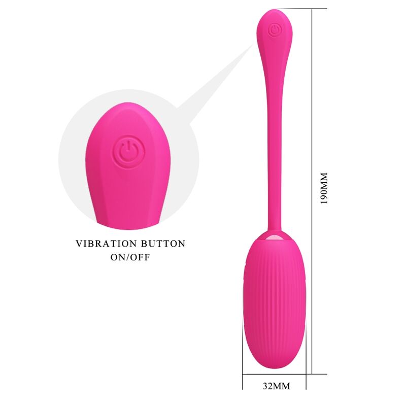 Oeuf vibrant rechargeable doreen magenta télécommande