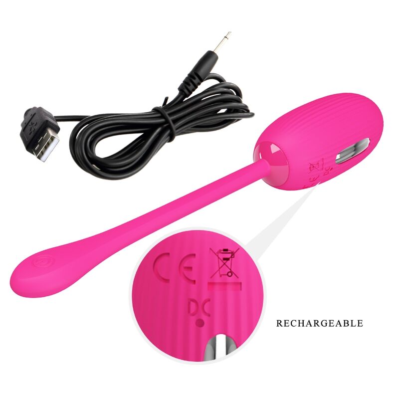 Oeuf vibrant rechargeable doreen magenta télécommande
