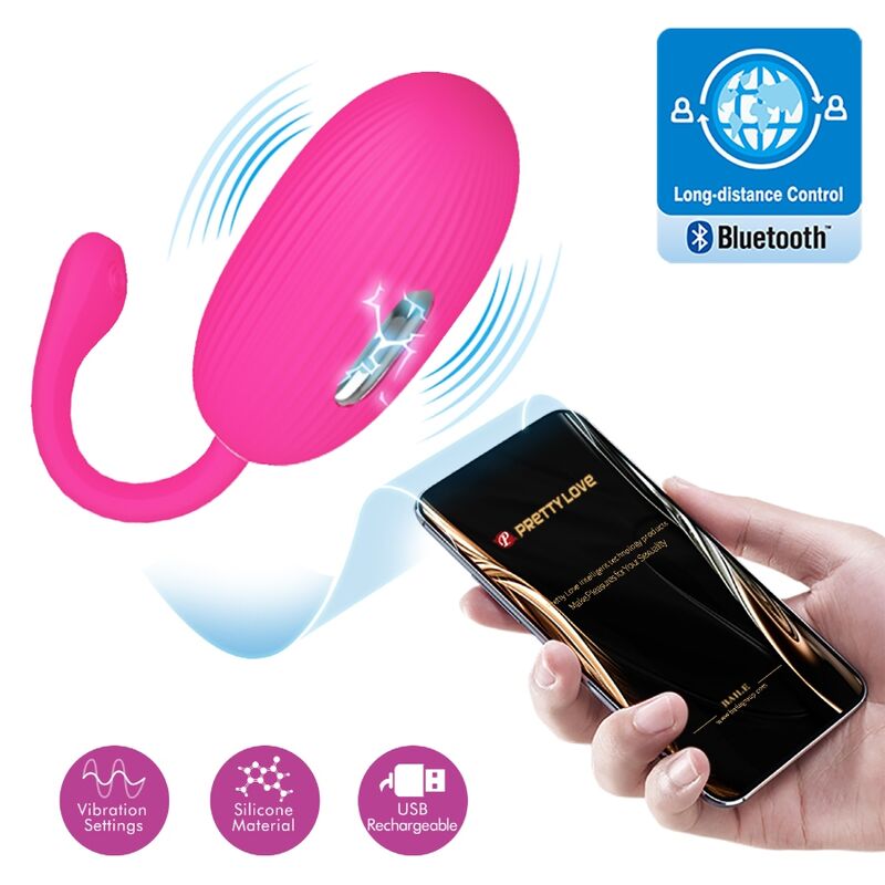 Oeuf vibrant rechargeable doreen magenta télécommande