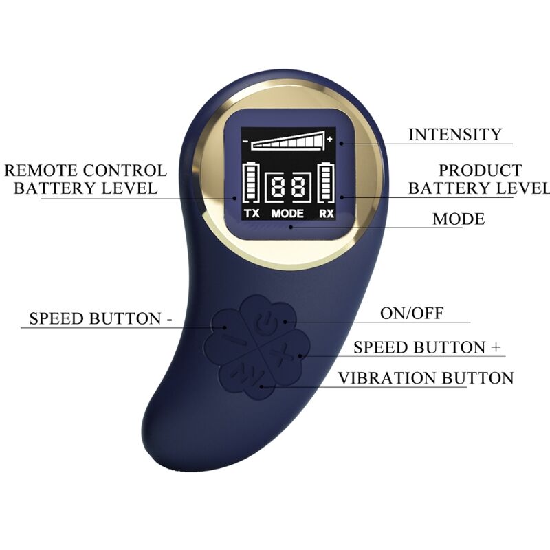 Vivian Blue Vibrating Egg with Remote Control
