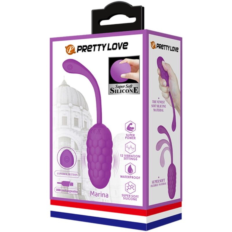 Oeuf vibrant  texture marine rechargeable violet