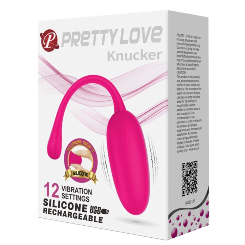 Oeuf vibrant rechargeable knucker rose